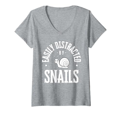 Damen Lustige Schnecke T-Shirt mit V-Ausschnitt Damen Lustige Schnecke T-Shirt mit V-Ausschnitt von Funny Snail Store