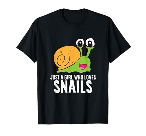 Lustige Schnecken Nur ein Mädchen, das Schnecken liebt T-Shirt von Funny Snails Gifts