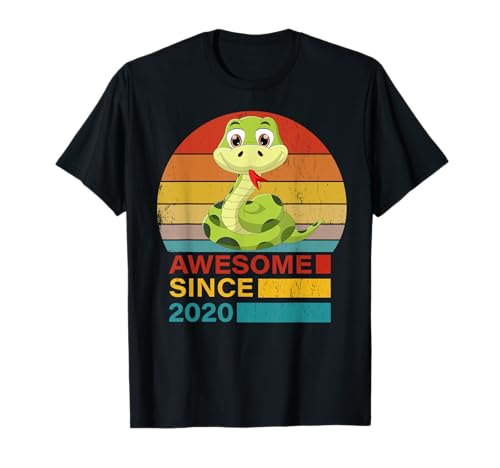 Snake 2020 Birthday Funny Vintage Snake Retro Sunset Men Kid T-Shirt von Funny Snake Lover Birthday Outfit Co.