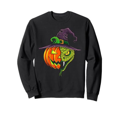 Jack O Laterne mit Schlangenkürbis, Halloween, Kinder, Herren und Damen Sweatshirt von Funny Snake Lovers Halloween Pumpkin Outfits