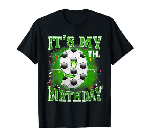 Es ist Mein 9. Geburtstag, Partymatching für Jungen, Fußball, 9 Jahre T-Shirt Es ist Mein 9. Geburtstag, Partymatching für Jungen, Fußball, 9 Jahre T-Shirt von Funny Soccer 9 Years Old Birthday Boys Shirts