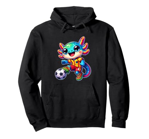 Niedlicher Axolotl Fußballspieler Damen Herren Kinder Lustig Axolotl Pullover Hoodie Niedlicher Axolotl Fußballspieler Damen Herren Kinder Lustig Axolotl Pullover Hoodie von Funny Soccer Axolotl Lover