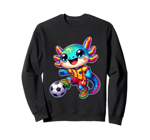 Niedlicher Axolotl Fußballspieler Damen Herren Kinder Lustig Axolotl Sweatshirt Niedlicher Axolotl Fußballspieler Damen Herren Kinder Lustig Axolotl Sweatshirt von Funny Soccer Axolotl Lover