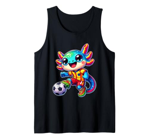 Niedlicher Axolotl Fußballspieler Damen Herren Kinder Lustig Axolotl Tank Top Niedlicher Axolotl Fußballspieler Damen Herren Kinder Lustig Axolotl Tank Top von Funny Soccer Axolotl Lover