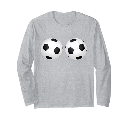 Lustiger Sport-BH mit Fußballtitten Langarmshirt Lustiger Sport-BH mit Fußballtitten Langarmshirt von Funny Soccer Ball Boobs Sports Bra