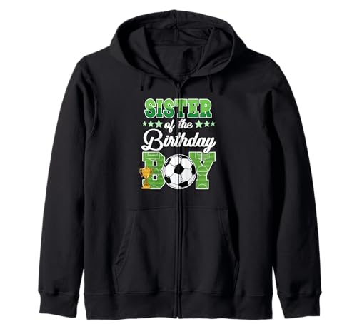 Fußball Schwester Geburtstag Jungen Party Familie Matching Kapuzenjacke Fußball Schwester Geburtstag Jungen Party Familie Matching Kapuzenjacke von Funny Soccer Birthday Boys Matching Family Kids