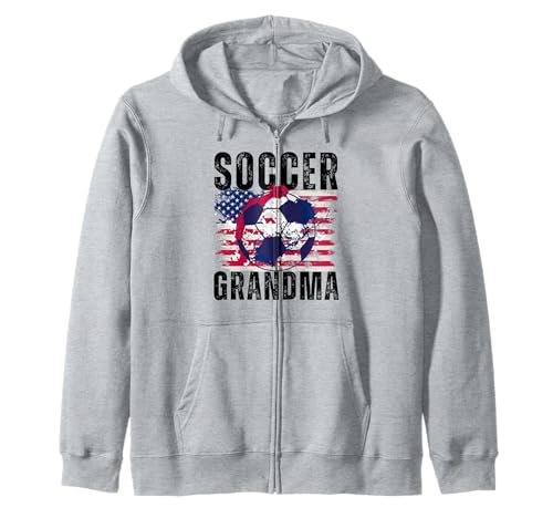 Lustige Großmutter, stolze Fußballliebhaberin, Nana, für Damen Kapuzenjacke von Funny Soccer Grandma Heart
