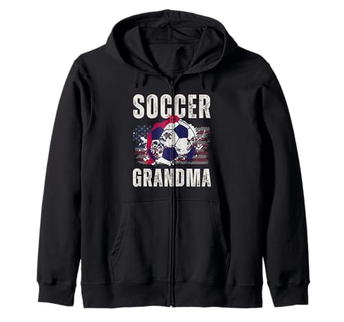 Lustige Großmutter, stolze Fußballliebhaberin, Nana, für Damen Kapuzenjacke von Funny Soccer Grandma Heart