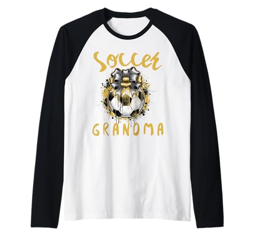 Lustige Großmutter, stolze Fußballliebhaberin, Nana, für Damen Raglan von Funny Soccer Grandma Heart