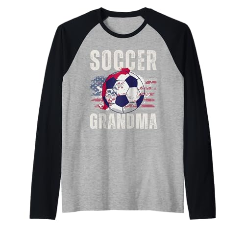 Lustige Großmutter, stolze Fußballliebhaberin, Nana, für Damen Raglan von Funny Soccer Grandma Heart