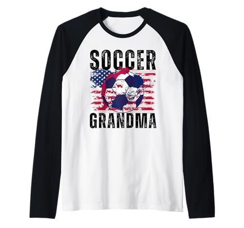 Lustige Großmutter, stolze Fußballliebhaberin, Nana, für Damen Raglan von Funny Soccer Grandma Heart