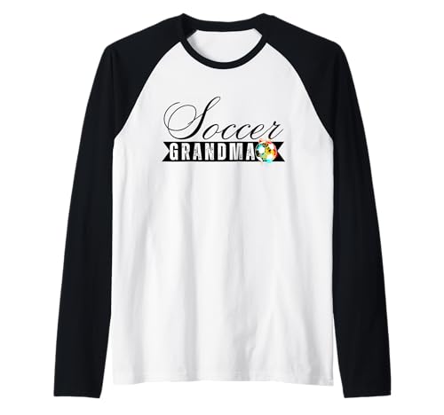 Lustige Großmutter, stolze Fußballliebhaberin, Nana, für Damen Raglan von Funny Soccer Grandma Heart
