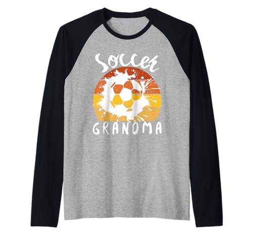 Lustige Großmutter, stolze Fußballliebhaberin, Nana, für Damen Raglan von Funny Soccer Grandma Heart