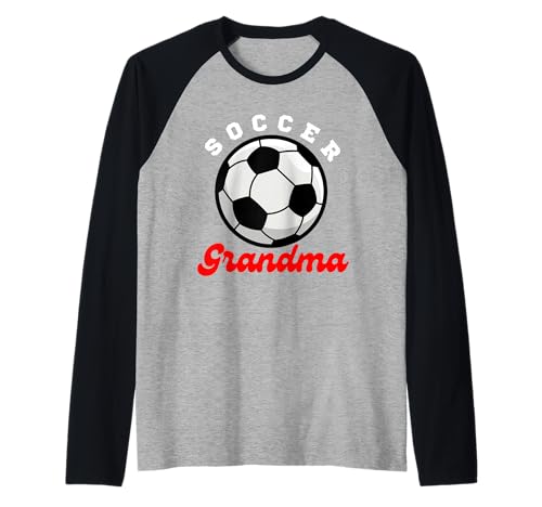 Lustige Großmutter, stolze Fußballliebhaberin, Nana, für Damen Raglan von Funny Soccer Grandma Heart