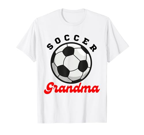 Lustige Großmutter, stolze Fußballliebhaberin, Nana, für Damen T-Shirt von Funny Soccer Grandma Heart