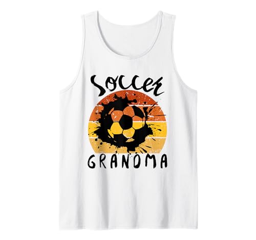 Lustige Großmutter, stolze Fußballliebhaberin, Nana, für Damen Tank Top von Funny Soccer Grandma Heart