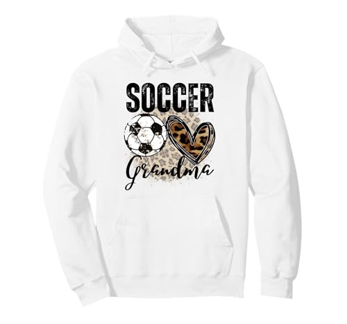 Lustige Oma Stolzer Fußballliebhaber Herz Leopard für Frauen Pullover Hoodie von Funny Soccer Grandma Heart