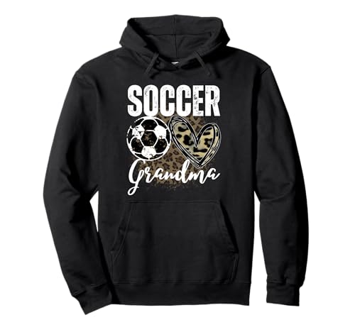 Lustige Oma Stolzer Fußballliebhaber Herz Leopard für Frauen Pullover Hoodie von Funny Soccer Grandma Heart