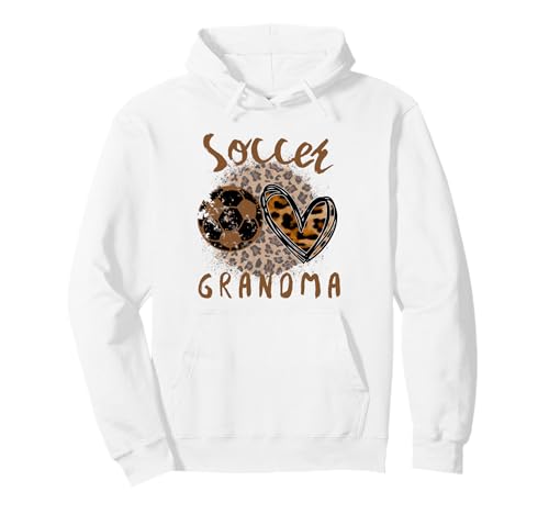 Lustige Oma Stolzer Fußballliebhaber Herz Leopard für Frauen Pullover Hoodie von Funny Soccer Grandma Heart