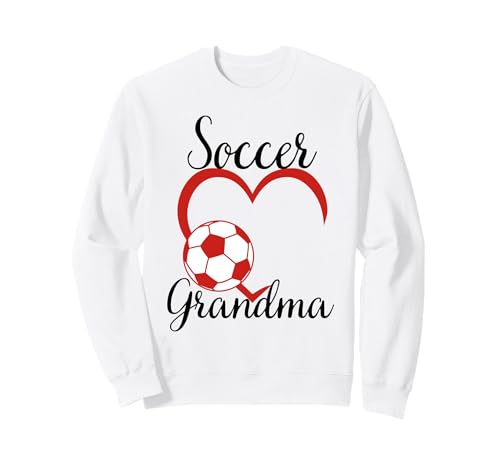 Lustiges Oma Stolzer Fußballliebhaber Oma rotes Herz für Frauen Sweatshirt von Funny Soccer Grandma Heart