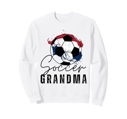 Lustiges Oma Stolzer Fußballliebhaber Oma rotes Herz für Frauen Sweatshirt von Funny Soccer Grandma Heart