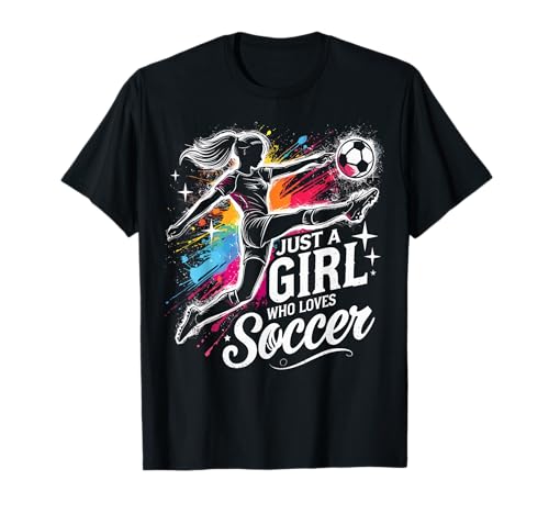 Fußballliebhaber Nur EIN Mädchen, das Fußball liebt T-Shirt von Funny Soccer Lover