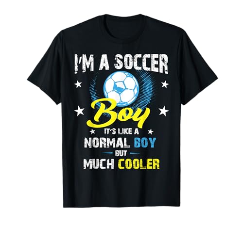 Lustiges Fußball-Shirts für Kinder, I'm A Soccer Boy T-Shirt T-Shirt von Funny Soccer Shirts For Kids