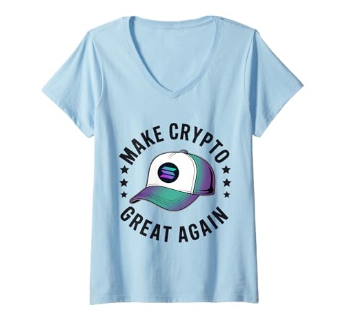 Damen Machen Sie Krypto Wieder großartig Solana T-Shirt mit V-Ausschnitt Damen Machen Sie Krypto Wieder großartig Solana T-Shirt mit V-Ausschnitt von Funny Solana Gifts Tees