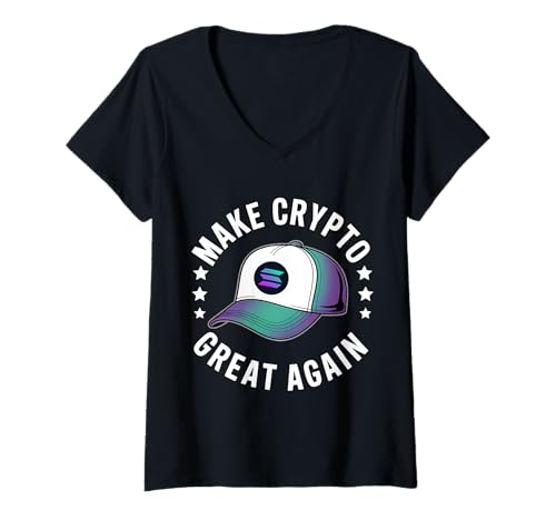 Damen Machen Sie Krypto Wieder großartig Solana T-Shirt mit V-Ausschnitt Damen Machen Sie Krypto Wieder großartig Solana T-Shirt mit V-Ausschnitt von Funny Solana Gifts Tees