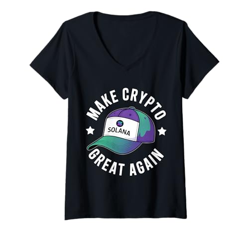 Damen Machen Sie Krypto Wieder großartig Solana T-Shirt mit V-Ausschnitt Damen Machen Sie Krypto Wieder großartig Solana T-Shirt mit V-Ausschnitt von Funny Solana Gifts & Tees