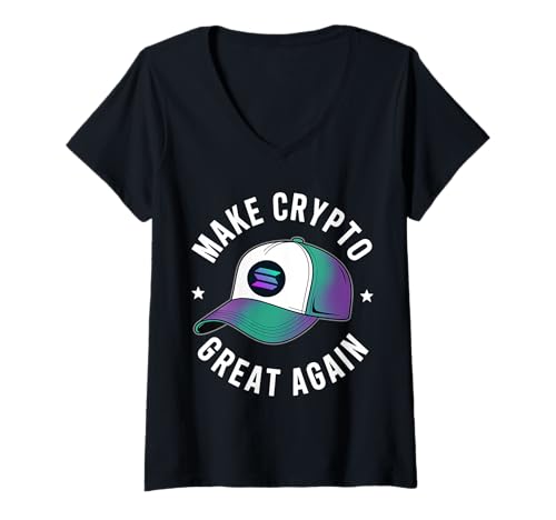 Damen Machen Sie Krypto Wieder großartig Solana T-Shirt mit V-Ausschnitt Damen Machen Sie Krypto Wieder großartig Solana T-Shirt mit V-Ausschnitt von Funny Solana Tees Co