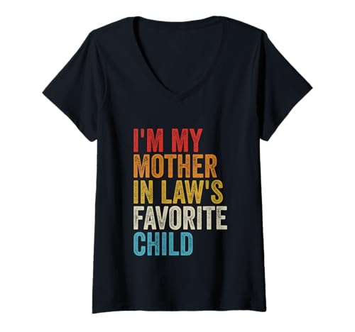 Damen Lustige Schwiegertochter Lieblingskind und Schwiegersohn T-Shirt mit V-Ausschnitt Damen Lustige Schwiegertochter Lieblingskind und Schwiegersohn T-Shirt mit V-Ausschnitt von Funny Son-in-law Shirts and Son in Law Gifts