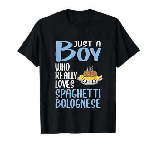 Herren-Geschenk "Just A Boy Who Really Loves Spaghetti Bolognese" T-Shirt Herren-Geschenk "Just A Boy Who Really Loves Spaghetti Bolognese" T-Shirt von Funny Spaghetti Gifts for Men & Boys