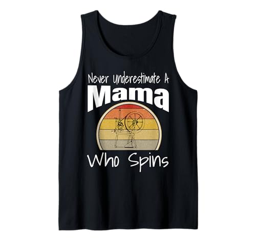 Never Underestimate a Mama Who Spins Garn Spinnrad Tank Top Never Underestimate a Mama Who Spins Garn Spinnrad Tank Top von Funny Spinning Yarn Gifts