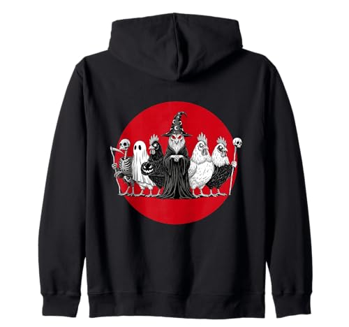 Gruseliges Lustiges Halloween Huhn Kostüm Männer Frauen Kapuzenjacke Gruseliges Lustiges Halloween Huhn Kostüm Männer Frauen Kapuzenjacke von Funny Spooky Chicken Halloween Apparel