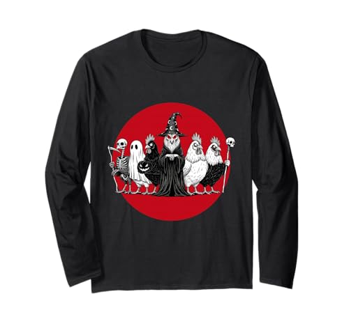 Gruseliges Lustiges Halloween Huhn Kostüm Männer Frauen Langarmshirt Gruseliges Lustiges Halloween Huhn Kostüm Männer Frauen Langarmshirt von Funny Spooky Chicken Halloween Apparel
