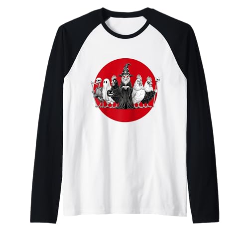 Gruseliges Lustiges Halloween Huhn Kostüm Männer Frauen Raglan Gruseliges Lustiges Halloween Huhn Kostüm Männer Frauen Raglan von Funny Spooky Chicken Halloween Apparel