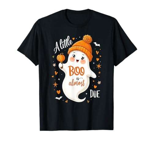 Ghost Baby Reveal A Little Boo ist Fast fällig an Halloween T-Shirt von Funny Spooky Enthusiast Halloween Party Costume