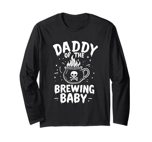 Halloween Schwangerschaft Lustiges Daddy of The Brewing Baby Kostüm Langarmshirt von Funny Spooky Enthusiast Halloween Party Costume