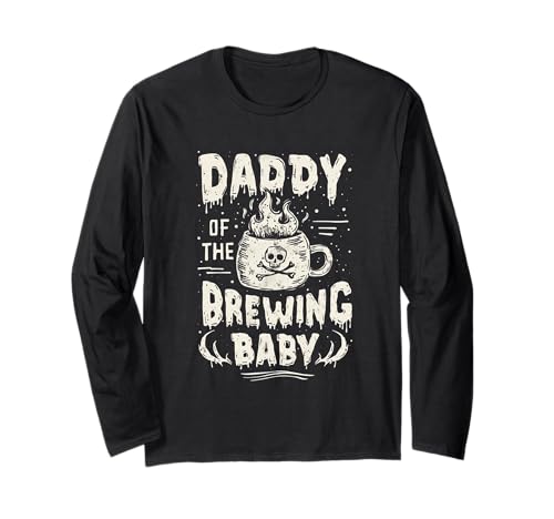 Halloween Schwangerschaftsankündigung Daddy of The Brewing Baby Langarmshirt von Funny Spooky Enthusiast Halloween Party Costume