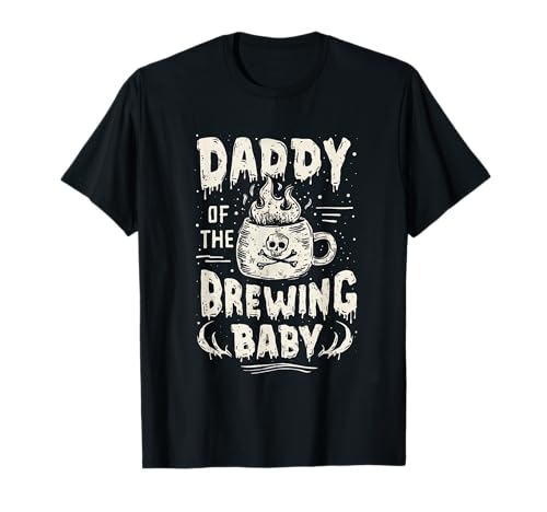 Halloween Schwangerschaftsankündigung Daddy of The Brewing Baby T-Shirt von Funny Spooky Enthusiast Halloween Party Costume
