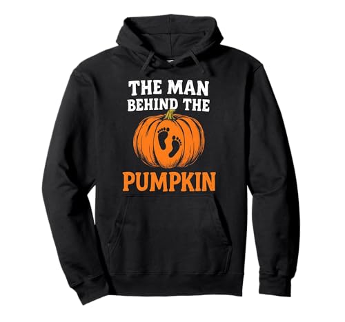 Man Behind The Pumpkin Baby Reveal Halloween Party Kostüm Pullover Hoodie von Funny Spooky Enthusiast Halloween Party Costume