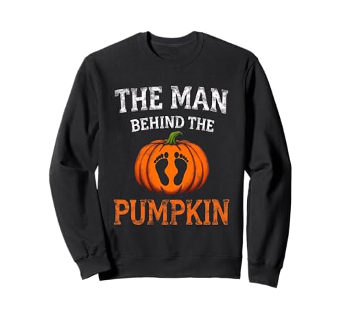 Man Behind The Pumpkin Brewing Baby Halloween Party Kostüm Sweatshirt von Funny Spooky Enthusiast Halloween Party Costume