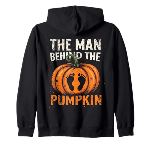 Man Behind The Pumpkin Dad to Be Halloween Party Kostüm Kapuzenjacke von Funny Spooky Enthusiast Halloween Party Costume
