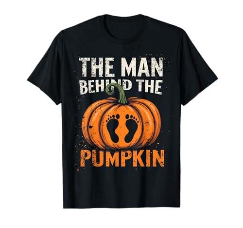 Man Behind The Pumpkin Dad to Be Halloween Party Kostüm T-Shirt von Funny Spooky Enthusiast Halloween Party Costume