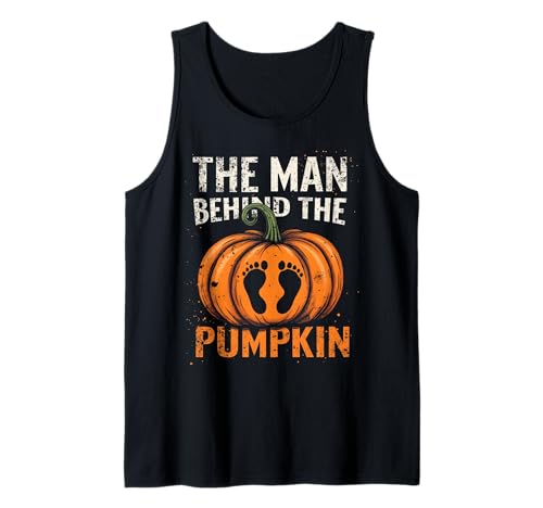 Man Behind The Pumpkin Dad to Be Halloween Party Kostüm Tank Top von Funny Spooky Enthusiast Halloween Party Costume