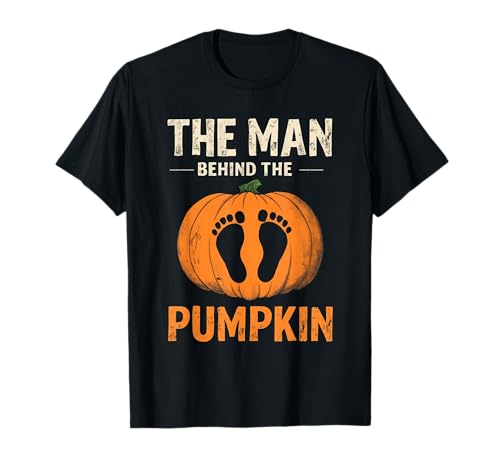 Man Behind The Pumpkin Father to Be Halloween Party Kostüm T-Shirt von Funny Spooky Enthusiast Halloween Party Costume