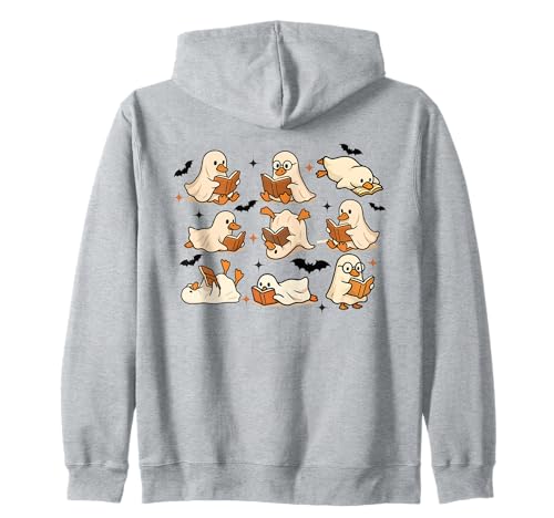 Niedliches Enten-Geister-Lesebuch für Halloween, Kinder, Teenager, Erwachsene Kapuzenjacke Niedliches Enten-Geister-Lesebuch für Halloween, Kinder, Teenager, Erwachsene Kapuzenjacke von Funny Spooky Goose Halloween Costume Party Shirts