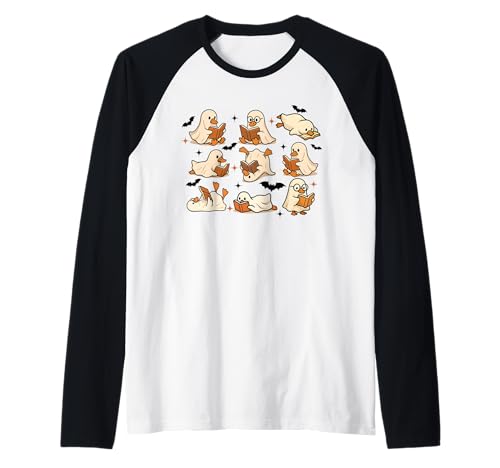 Niedliches Enten-Geister-Lesebuch für Halloween, Kinder, Teenager, Erwachsene Raglan Niedliches Enten-Geister-Lesebuch für Halloween, Kinder, Teenager, Erwachsene Raglan von Funny Spooky Goose Halloween Costume Party Shirts