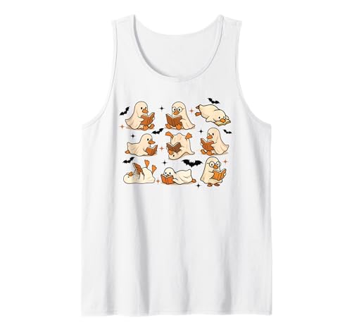 Niedliches Enten-Geister-Lesebuch für Halloween, Kinder, Teenager, Erwachsene Tank Top Niedliches Enten-Geister-Lesebuch für Halloween, Kinder, Teenager, Erwachsene Tank Top von Funny Spooky Goose Halloween Costume Party Shirts